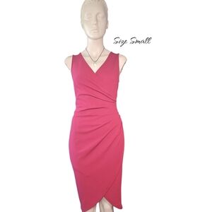Elegant Red Wrap Dress